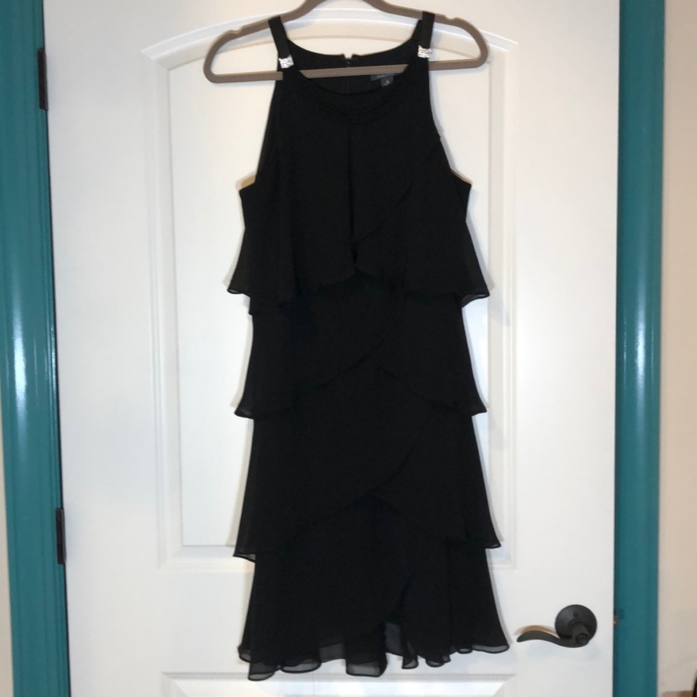 Black knee length special occasions dress